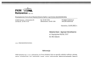 Rekomendacja - strona www: PKM Katowice