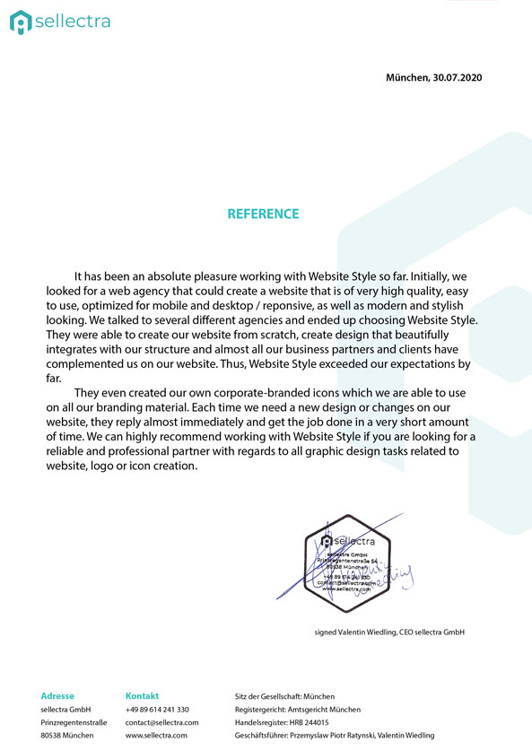 Referencje dla agencji interaktywnej Website Style od Sellectra